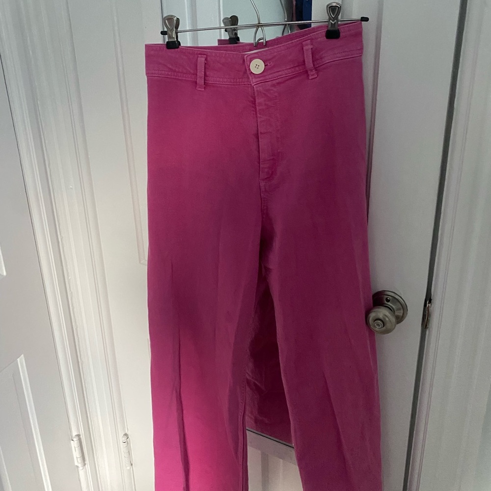 Zara high rise pink pants